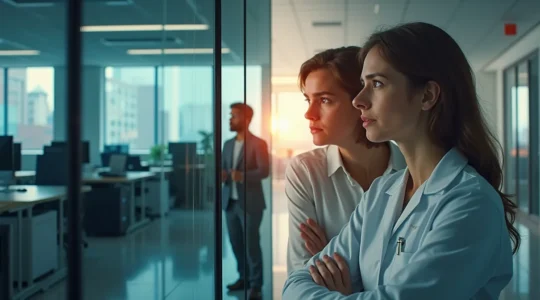 Illustration montrant le paradoxe canadien : des emplois qualifiés à pourvoir côtoyant des talents qualifiés à la recherche d'emploi, symbolisant la tension entre l'offre et la demande