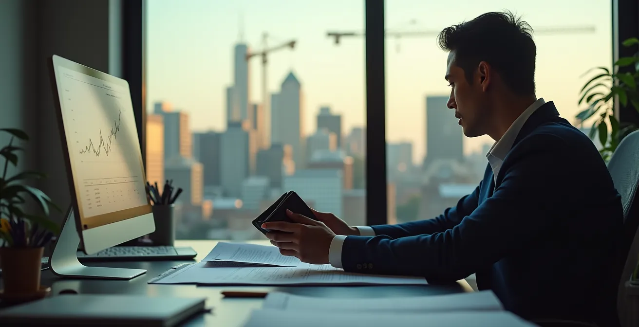 Illustration montrant le lien entre la croissance du PIB et l'enrichissement personnel des Québécois, avec des symboles de portefeuille et de croissance économique.